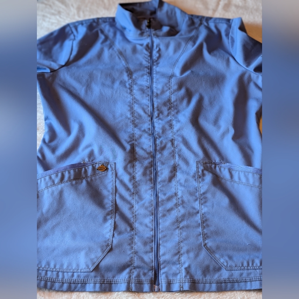 Women Dickies Medium Blue Soft shell Windbreaker Springcore Outdoors Retro 90s - Picture 7 of 8